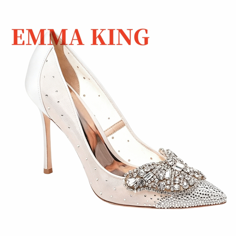 Mesh Embellished Court Shoes,W - Court Heel Pointed review and price