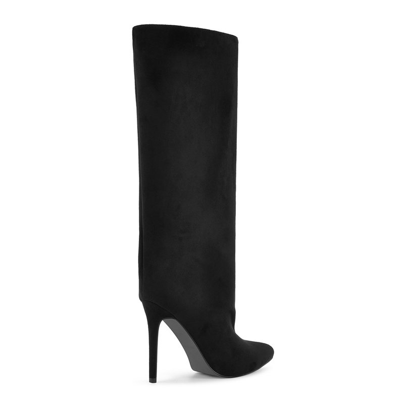 Onlymaker Black Faux Suede Kne - Women'S Shoes Wide Width review and price