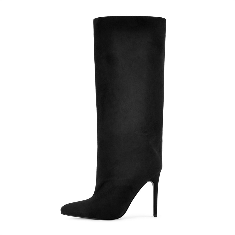 Onlymaker Black Faux Suede Kne - Women'S Shoes Wide Width review and price