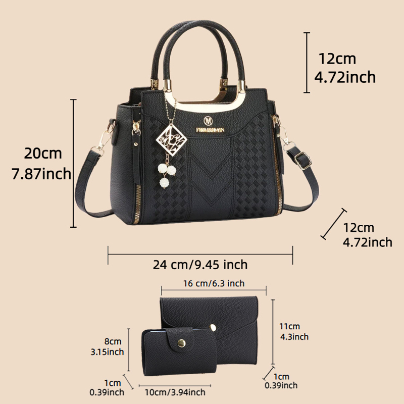3-piece handbag set made of ly - Women Shoes Zipper review and price
