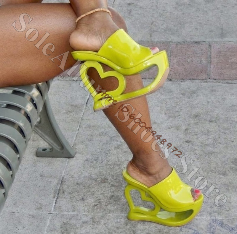 Patent Leather Heart Hollow Sc - Women'S Shoes Peep Toe review and price