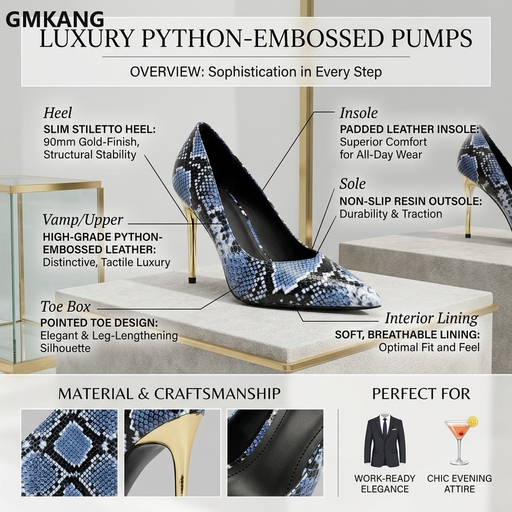 Women Snake Print Pointed Toe  - Court Heel Pointed review and price