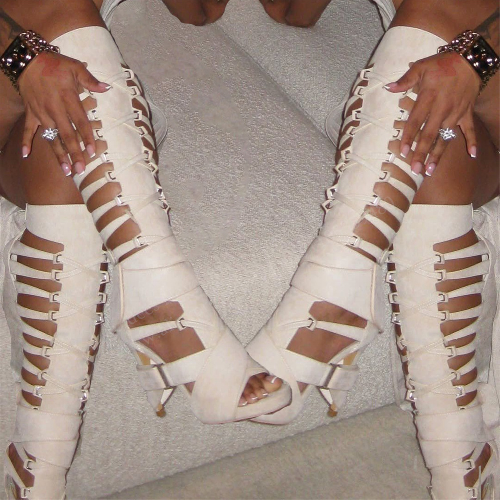 Gladiator Hollow Belt Buckle K - Women Shoes Zipper review and price