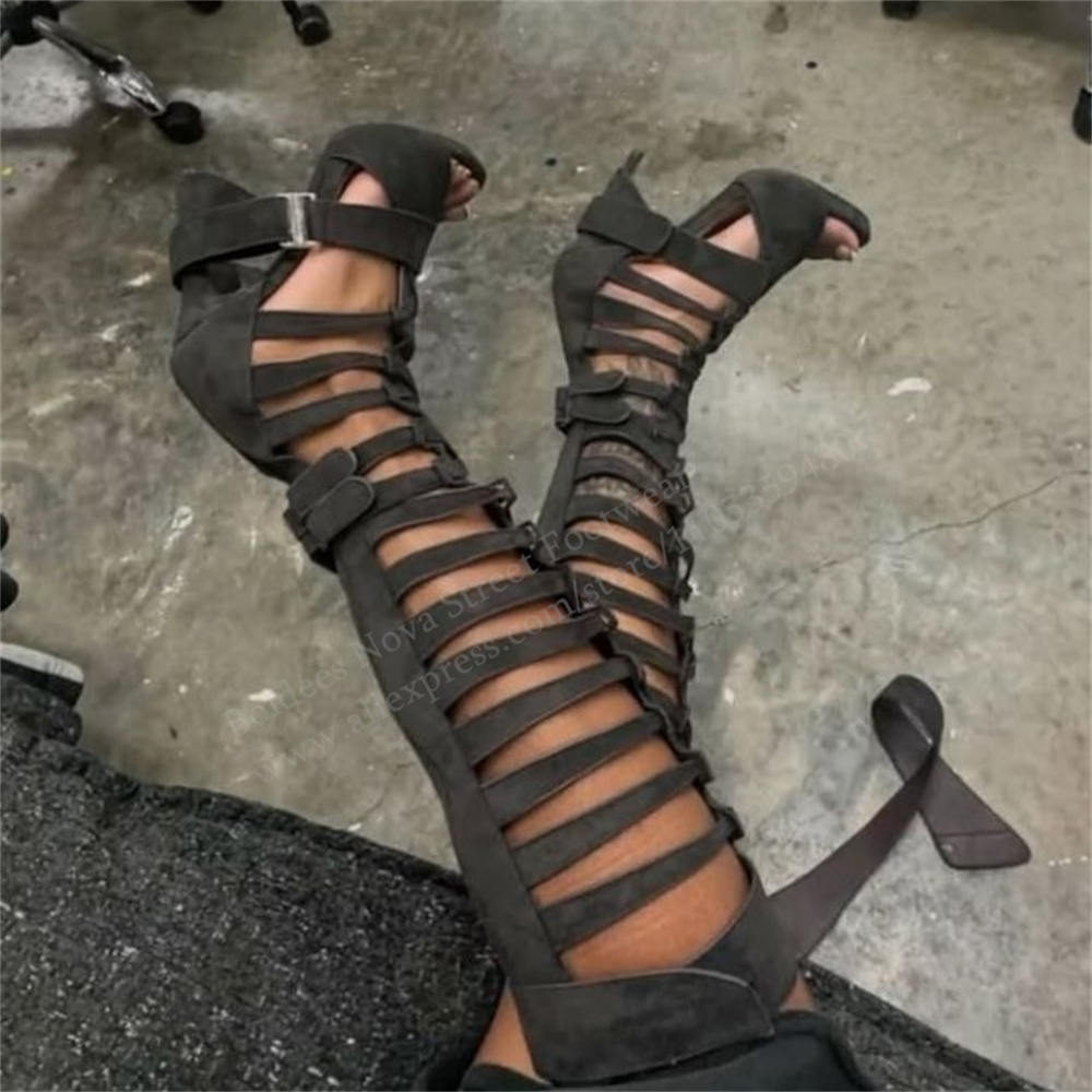 Gladiator Hollow Belt Buckle K - Women Shoes Zipper review and price