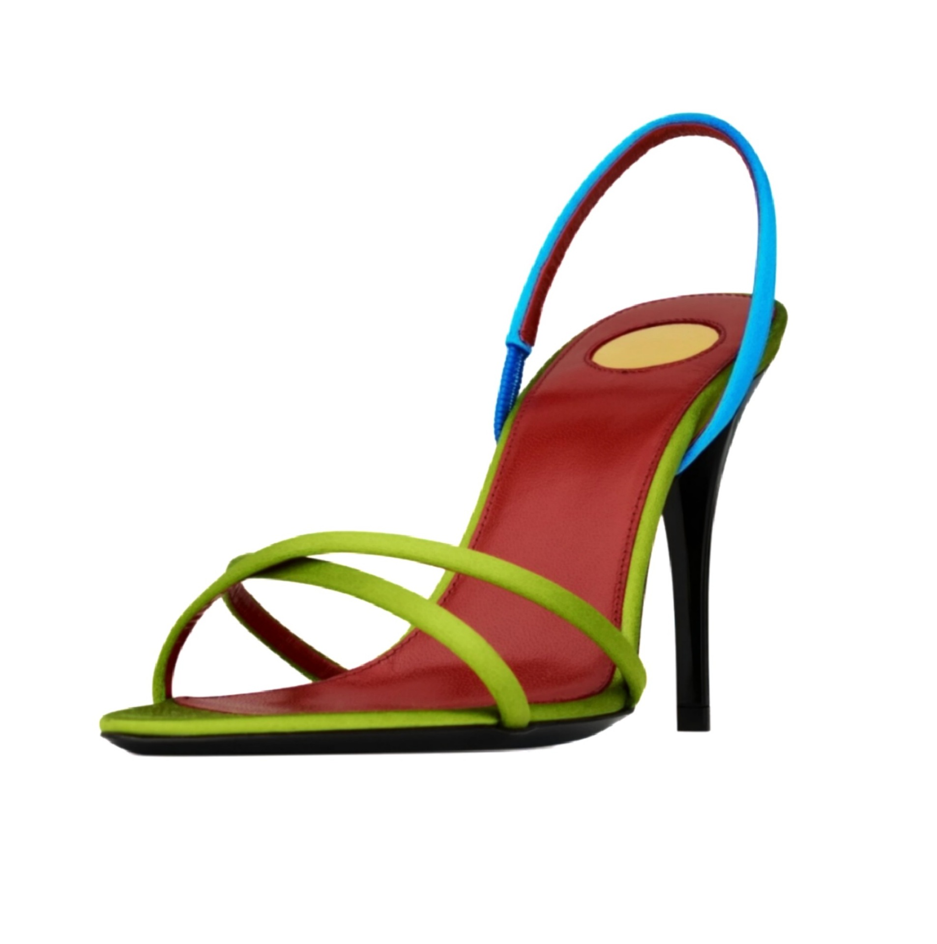 Women's Color Block Satin Cris - Square Toe Mule review and price