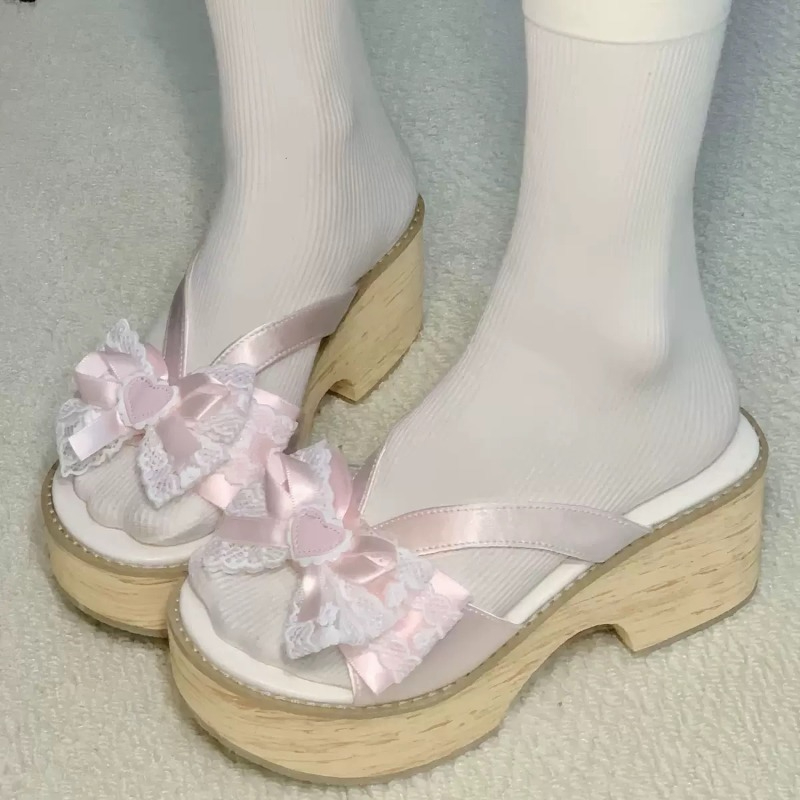 Sweet Bow Wood Grain Thick Bot - Square Toe Mule review and price