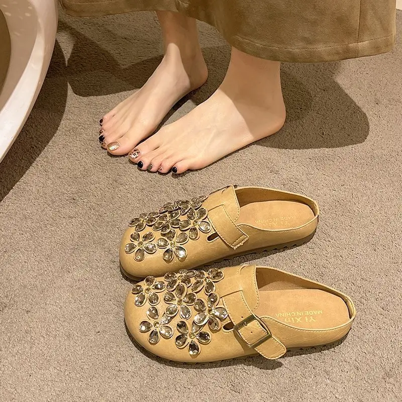 Women's Floral Rhinestone Buck - Women Shoes Mules review and price