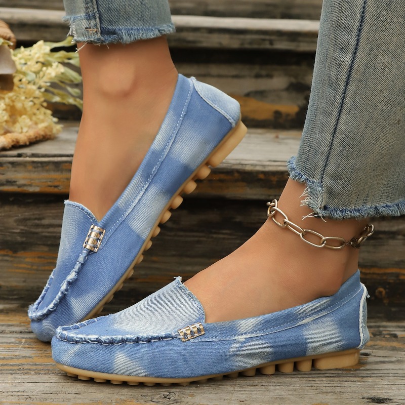 Fashion Light Blue Denim Mocca - Loafer Flat Women review and price