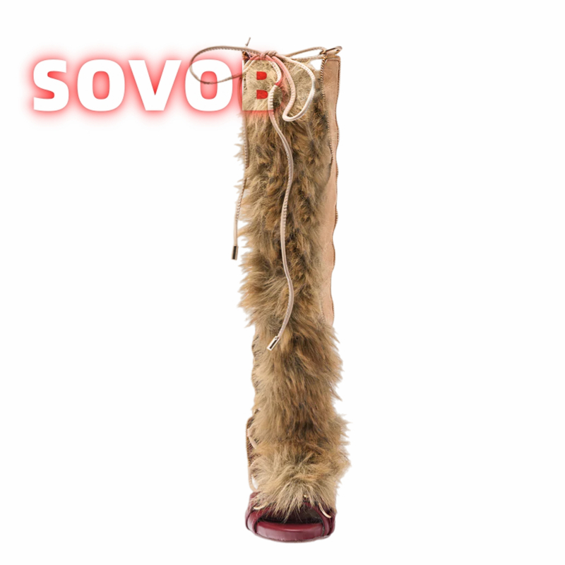 Retro Women's Faux Fur Strappy - Strappy Heeled Sandals review and price