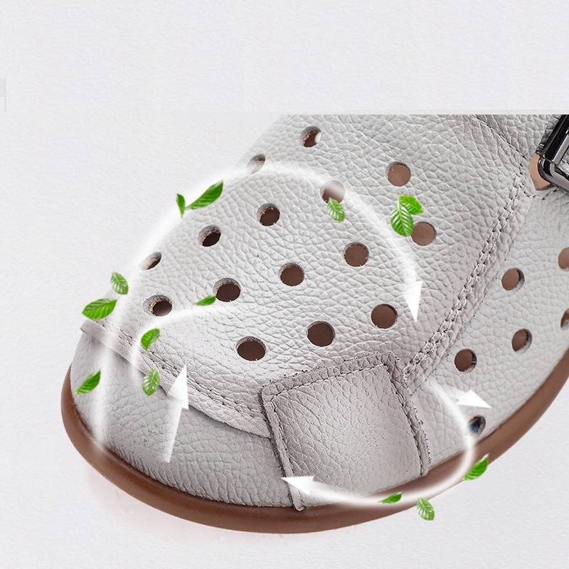 New Cow Leather Low Heel Sanda - Women Shoes Mules review and price
