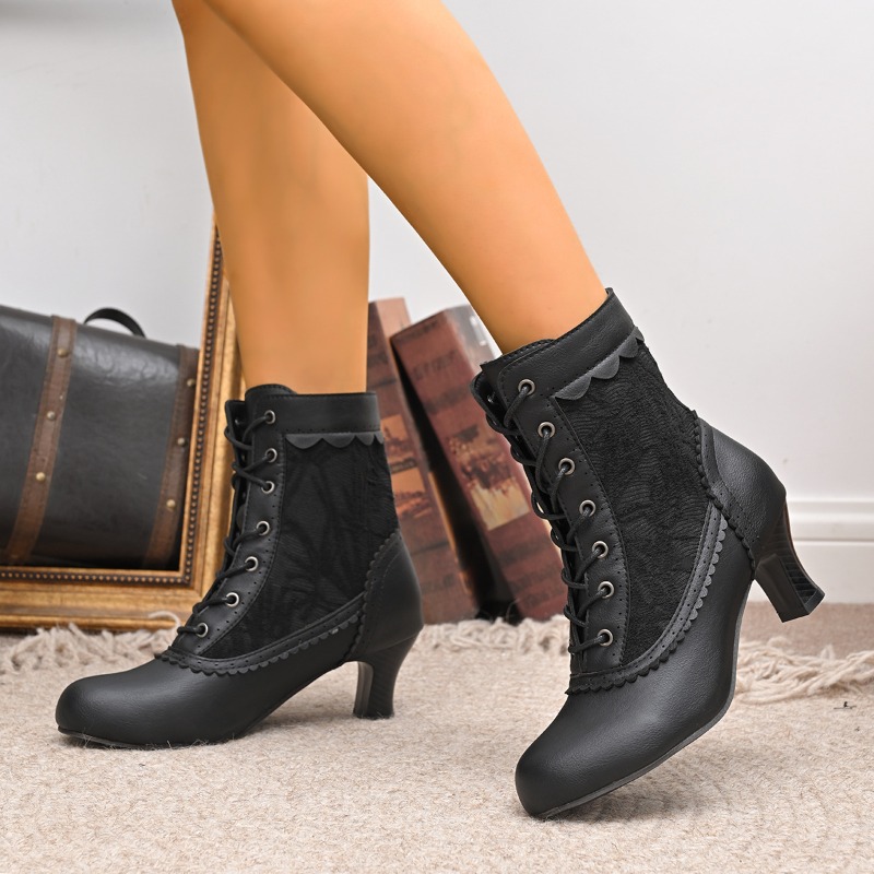 Women Closed Toe Med Heel Lace - Court Heel Pointed review and price