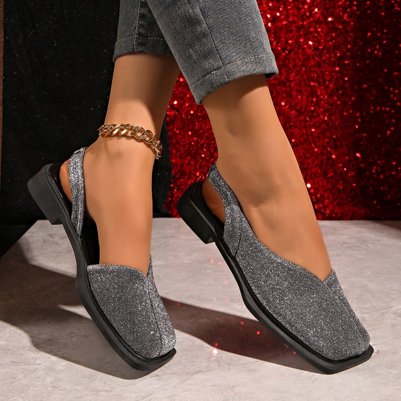 Elegant Glitter Slingback Flat - Loafer Flat Women review and price