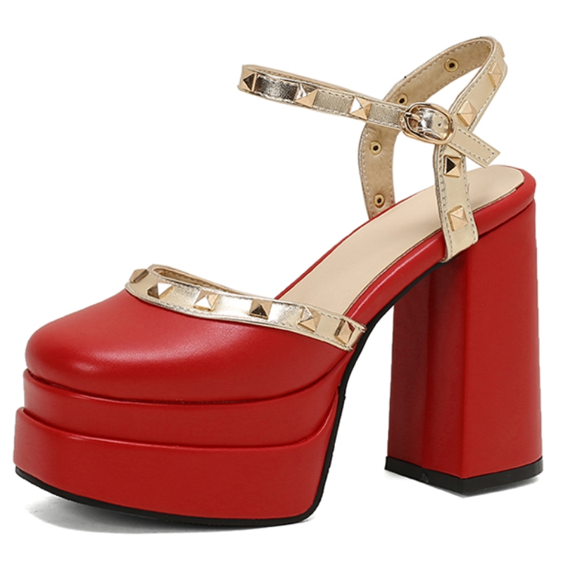 Luxury High Heels Summer Shoes - Square Toe Mule review and price