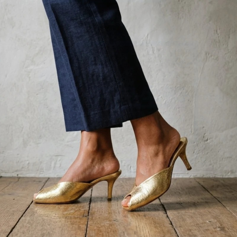 Women's Pumps Designer Gold Wo - Women Shoes Mules review and price